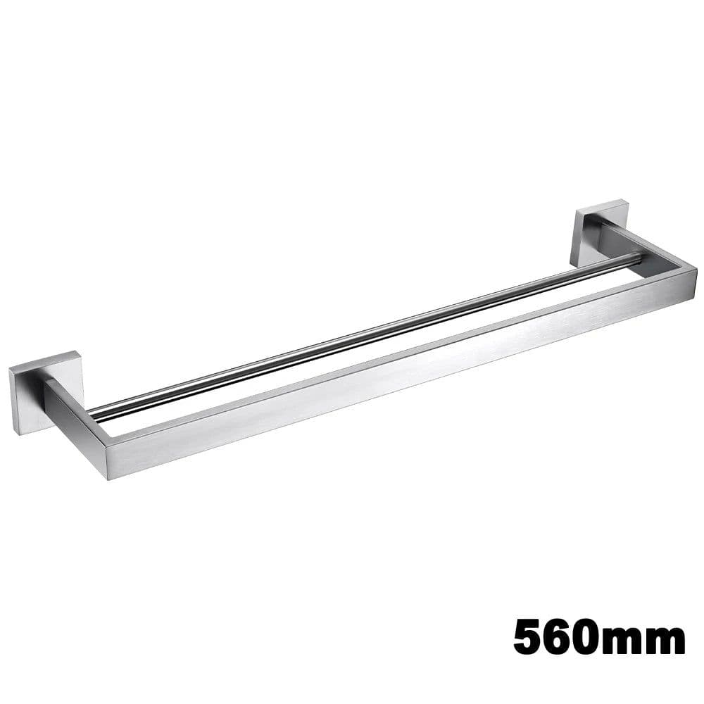 image-Brushed Nickel Bathroom Accessories Set Wall Mount Bath Shelf Robe Hanger Toilet Paper Holder Towel Bar Rack Stainless Steel