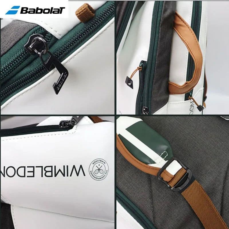 image-Genuine Babolat Tennis Backpack Pure Wimbledon Co-branding Tennis Padel Squash Badminton Rackets Bag Large Capacity Raquete Bags
