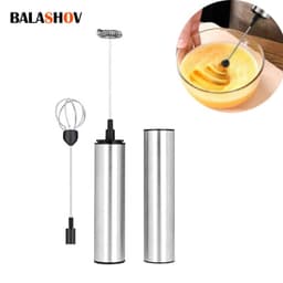image-Mini Portable USB Rechargeable Electric Milk Frother Foam Maker Handheld Foamer High Speeds Drink Mixer Frothing Wand for Coffee