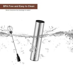 image-Mini Portable USB Rechargeable Electric Milk Frother Foam Maker Handheld Foamer High Speeds Drink Mixer Frothing Wand for Coffee
