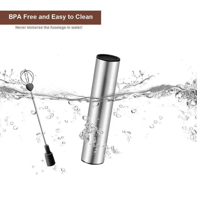 image-Mini Portable USB Rechargeable Electric Milk Frother Foam Maker Handheld Foamer High Speeds Drink Mixer Frothing Wand for Coffee