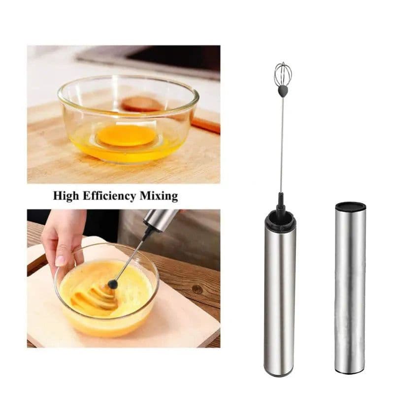 image-Mini Portable USB Rechargeable Electric Milk Frother Foam Maker Handheld Foamer High Speeds Drink Mixer Frothing Wand for Coffee