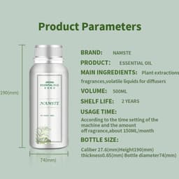 image-500ML NAMSTE Scented Oils Home Air Freshener Device Electric Aromatic Oasis Plant Extract Essential Oils Diffuser Perfume