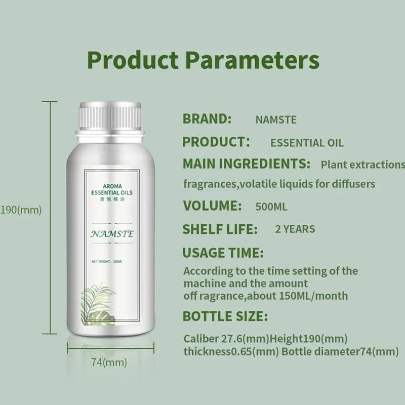 image-500ML NAMSTE Scented Oils Home Air Freshener Device Electric Aromatic Oasis Plant Extract Essential Oils Diffuser Perfume