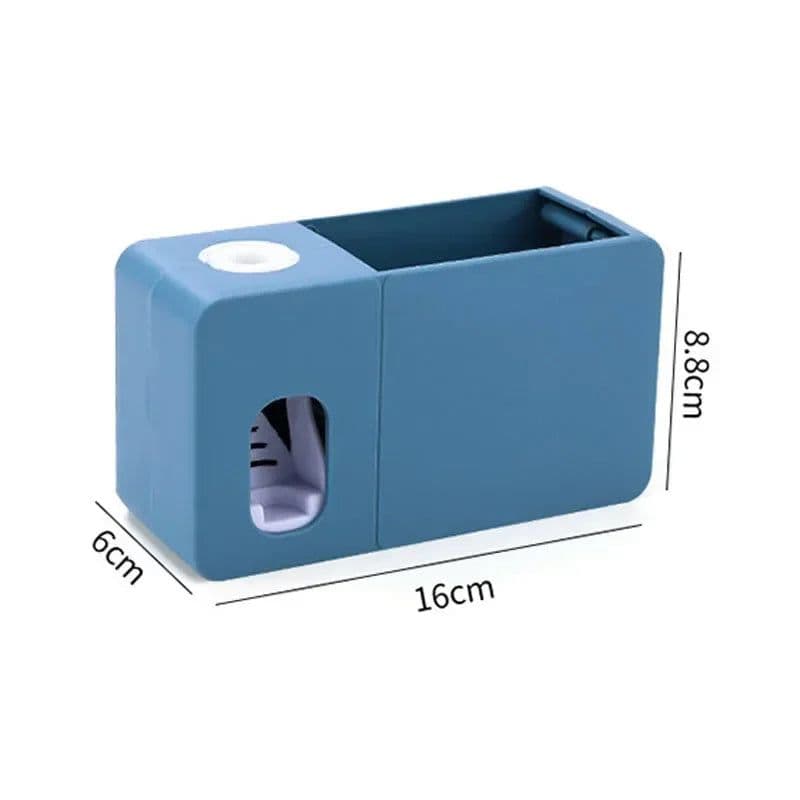 image-2 In 1 Toothpaste Dispenser With Toothbrush Holder Wall Mount Automatic Tooth Paste Squeezer Bath Organizer Bathroom Accessories