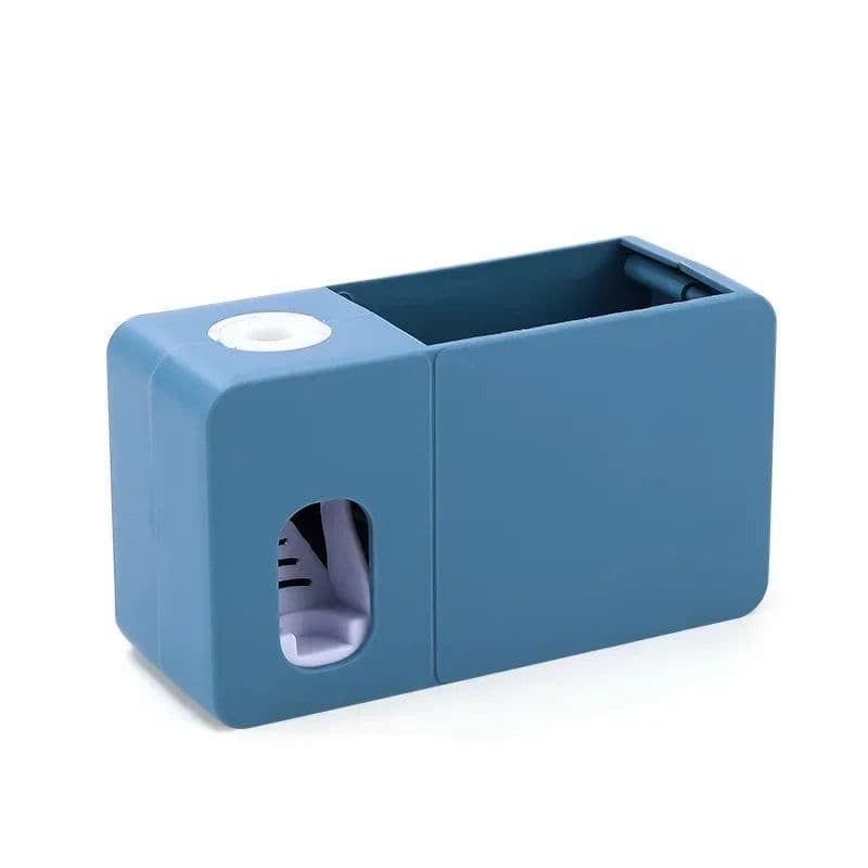 image-2 In 1 Toothpaste Dispenser With Toothbrush Holder Wall Mount Automatic Tooth Paste Squeezer Bath Organizer Bathroom Accessories