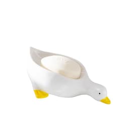 image-1PC Yellow Duck Shape Soap Box Cartoon Soap Dish Drainable Soap Holder Soap Container Soap Dish For Tray Bathroom Accessories
