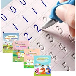 image-4 Books Reusable Copybook for Calligraphy Children's Favorite Copy Color Picture Book Learning Will Be Fun English Lettering Toy