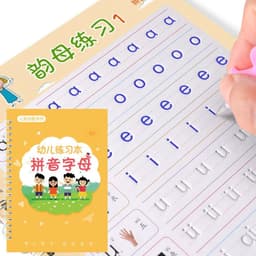 image-4 Books Reusable Copybook for Calligraphy Children's Favorite Copy Color Picture Book Learning Will Be Fun English Lettering Toy