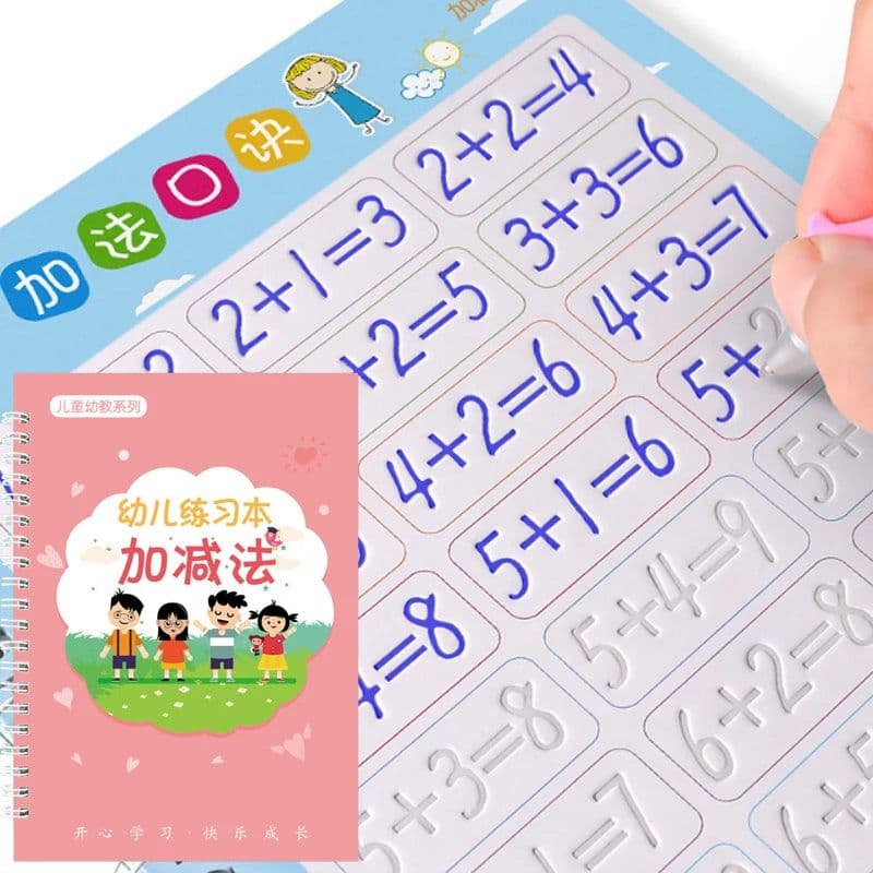 image-4 Books Reusable Copybook for Calligraphy Children's Favorite Copy Color Picture Book Learning Will Be Fun English Lettering Toy