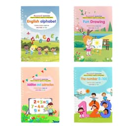 image-4 Books Reusable Copybook for Calligraphy Children's Favorite Copy Color Picture Book Learning Will Be Fun English Lettering Toy