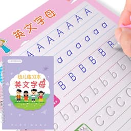 image-4 Books Reusable Copybook for Calligraphy Children's Favorite Copy Color Picture Book Learning Will Be Fun English Lettering Toy