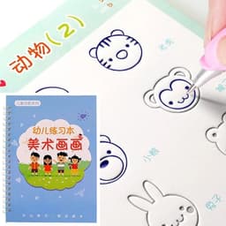 image-4 Books Reusable Copybook for Calligraphy Children's Favorite Copy Color Picture Book Learning Will Be Fun English Lettering Toy