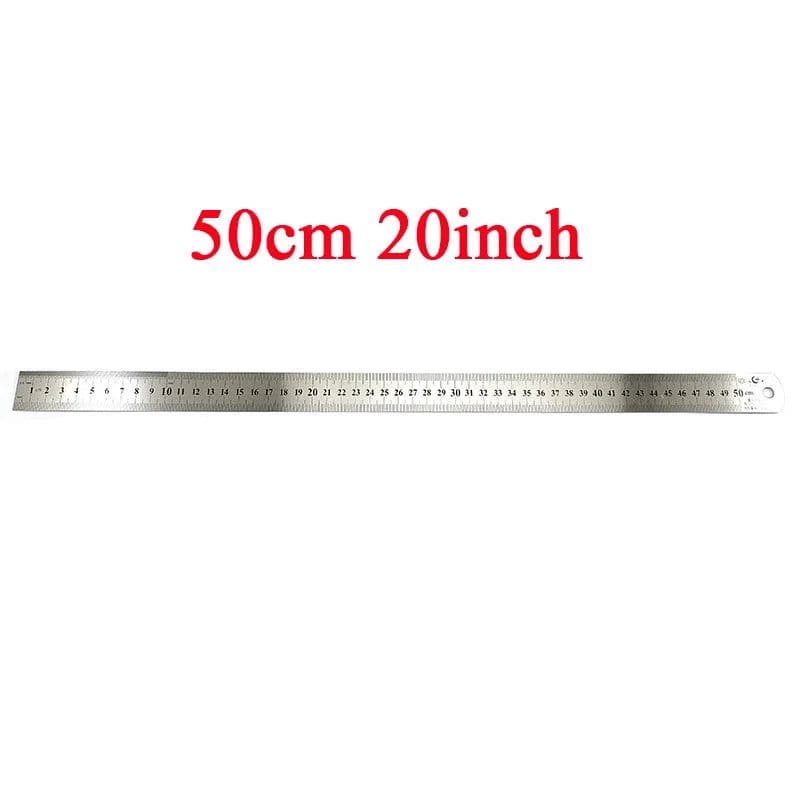 image-0.8mm Thickness Steel Ruler Thicker Drafting Supplies Hardware Tools Ruler Double Faced Office And School Kawaii Free Shipping