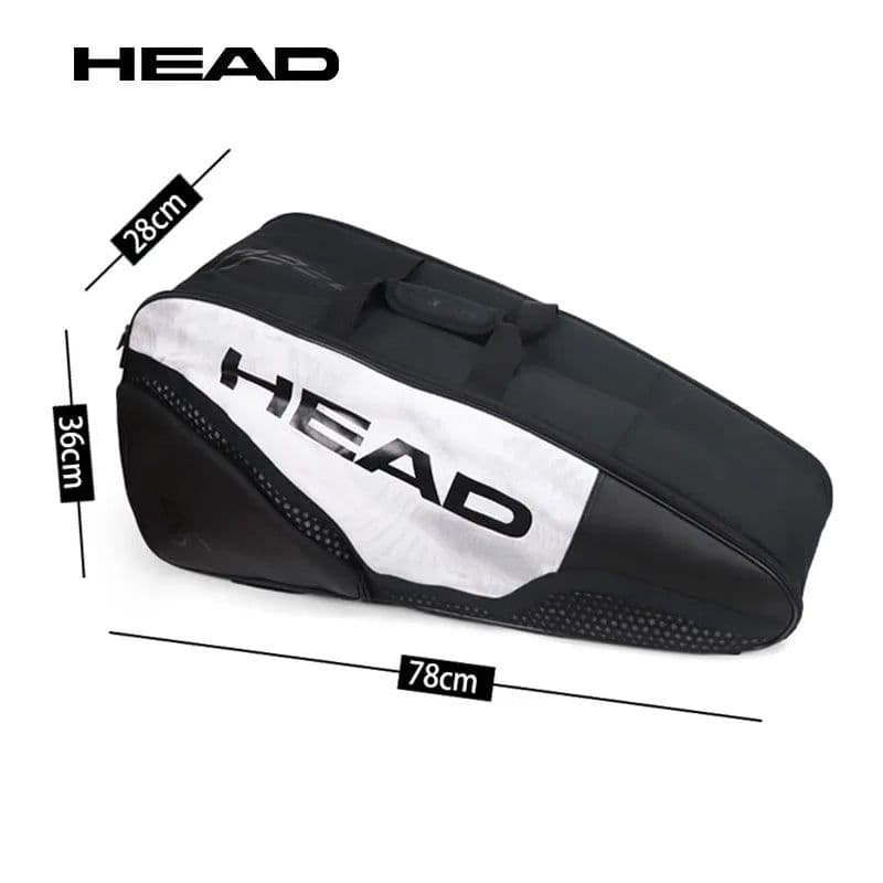 image-9-Pack HEAD Tennis Bag Classic Djokovic Tennis Racket Backpack Adult Men Women Squash Padel Beach Tennis Shoulder Bags Accessory