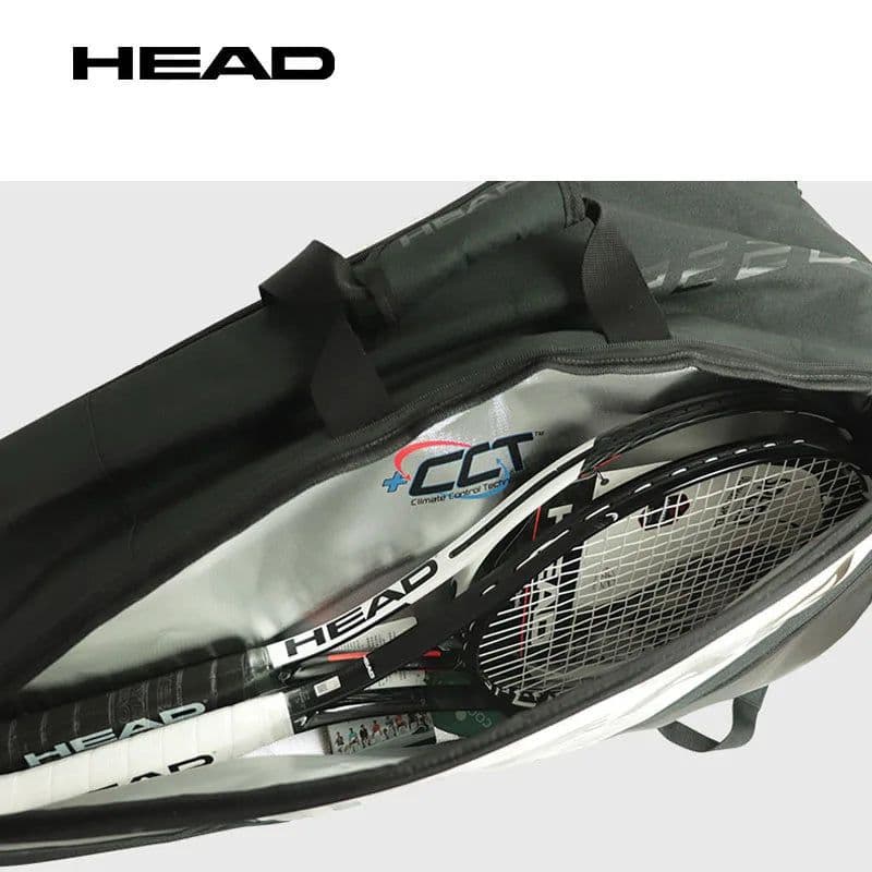 image-9-Pack HEAD Tennis Bag Classic Djokovic Tennis Racket Backpack Adult Men Women Squash Padel Beach Tennis Shoulder Bags Accessory