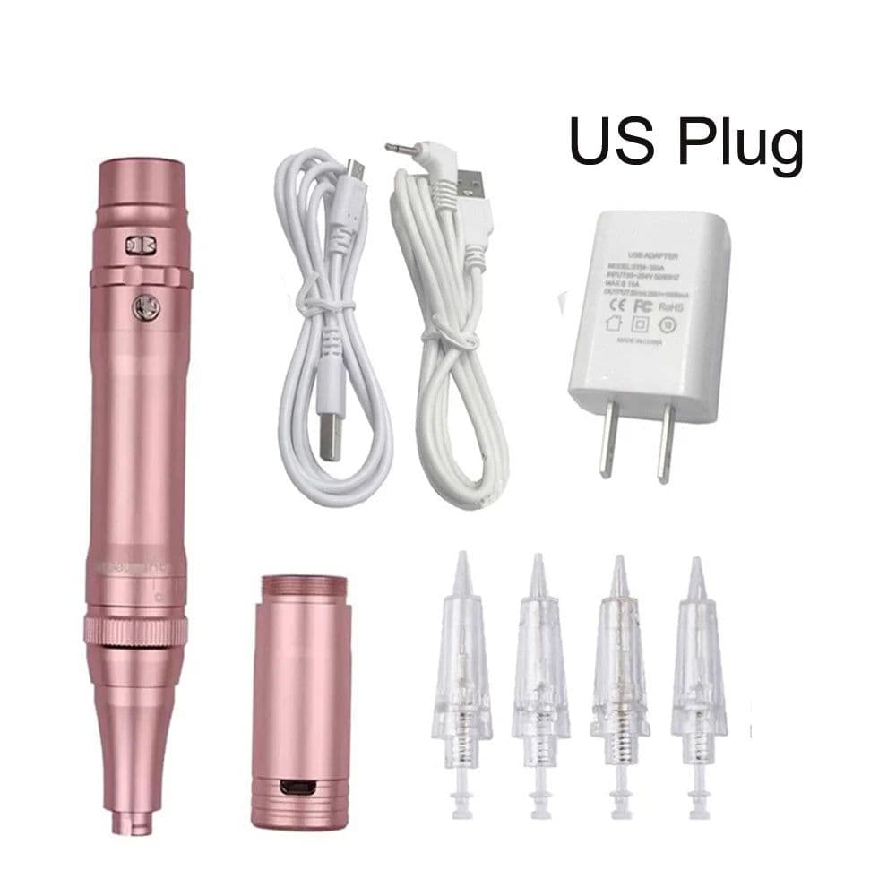 image-Rose Gold Professional Dermograph Wireless Permanent Makeup Machine Pen Beauty Eyebrow Tattoo Machine