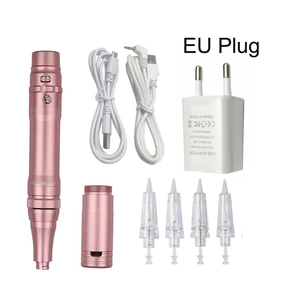 image-Rose Gold Professional Dermograph Wireless Permanent Makeup Machine Pen Beauty Eyebrow Tattoo Machine