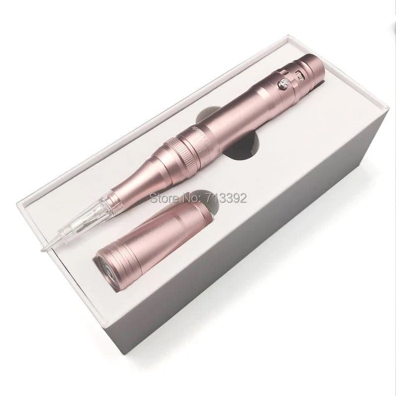 image-Rose Gold Professional Dermograph Wireless Permanent Makeup Machine Pen Beauty Eyebrow Tattoo Machine