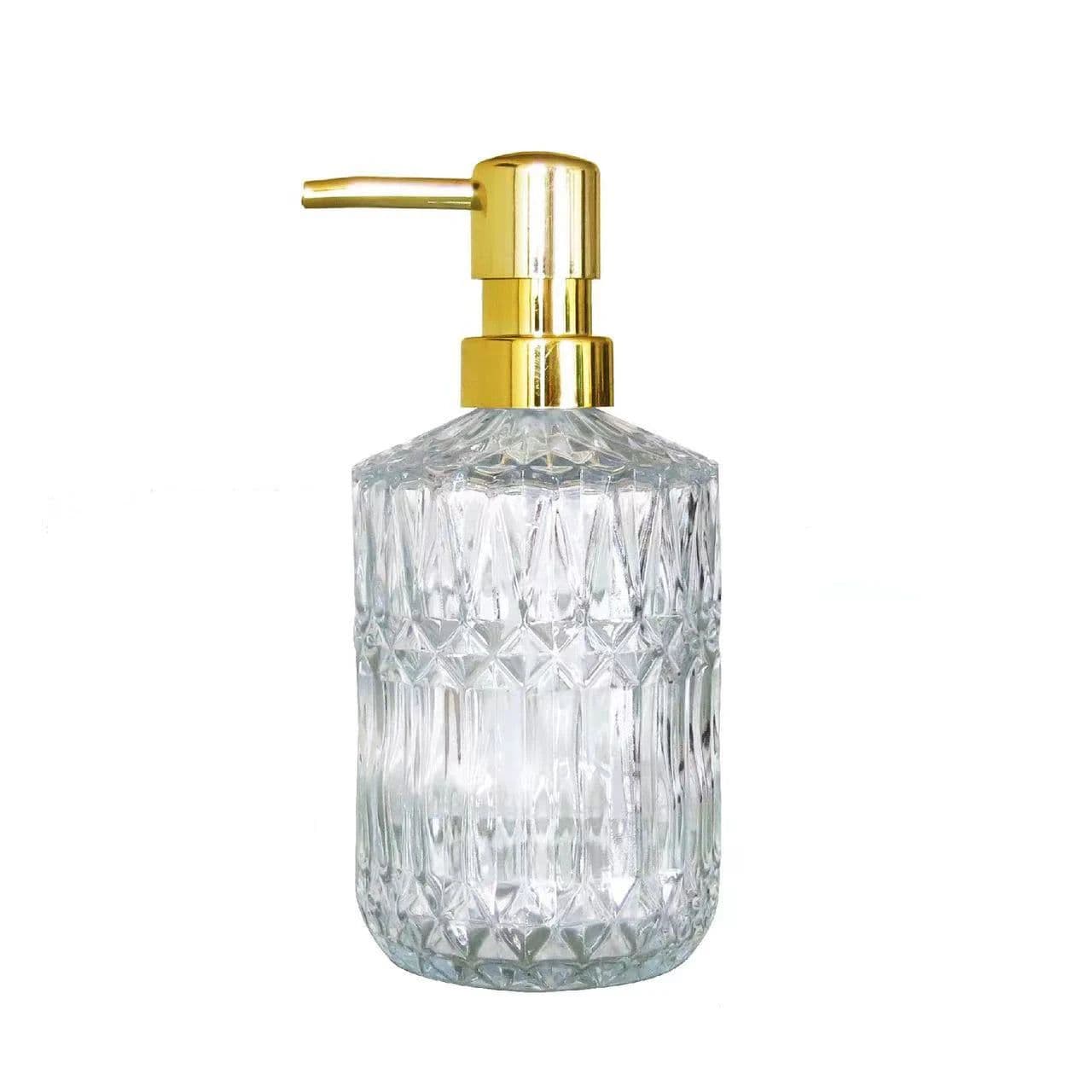 image-Bathroom Hand Sanitizer Container Portable Glass Travel Liquid Soap Dispenser 390ml Shampoo Body Wash Dispenser Accessories