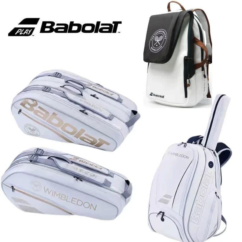 image-Babolat Tennis Backpack PURE Wimbledon Raqueteira Tennis Bag 2 /6 /12 Tennis Racket Bag Padel Racket Badminton Raquete Tenis Bag