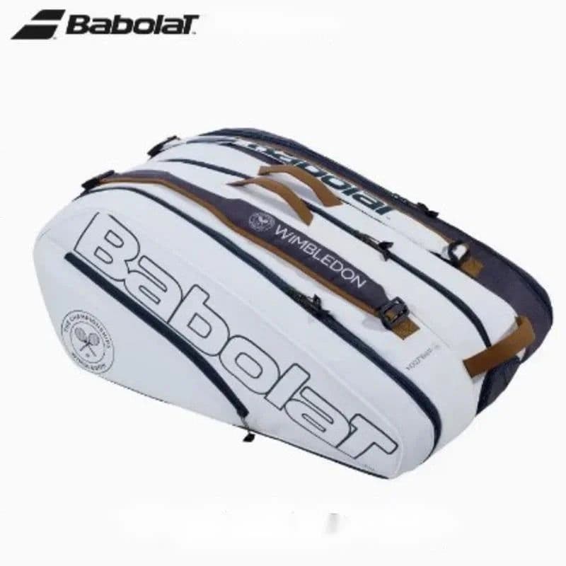 image-Babolat Tennis Backpack PURE Wimbledon Raqueteira Tennis Bag 2 /6 /12 Tennis Racket Bag Padel Racket Badminton Raquete Tenis Bag