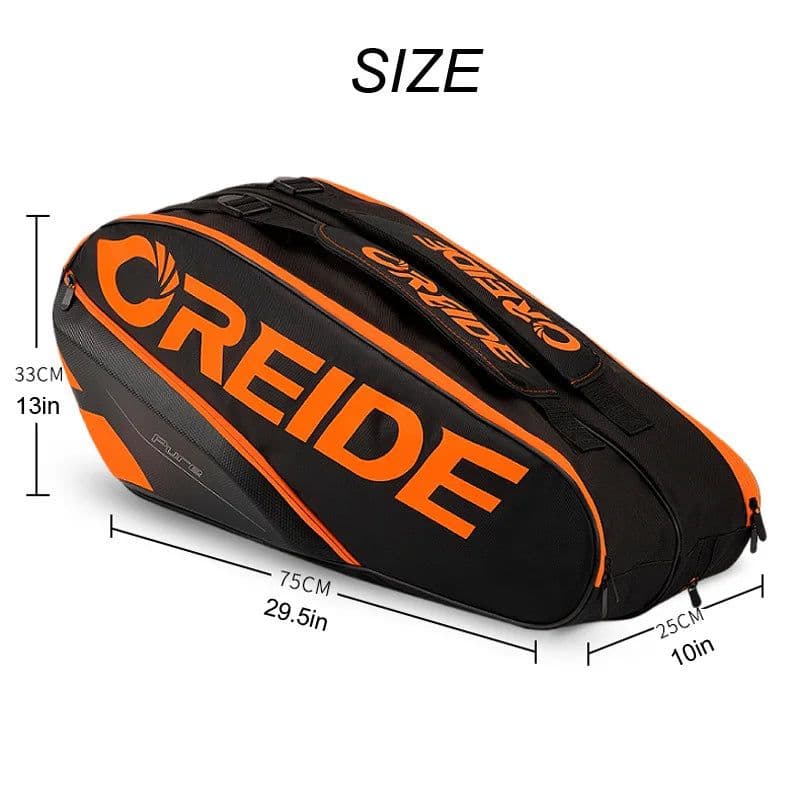 image-Huge Capacity OREIDE 6-9 Pack Tennis Bag Men Women Adults De Padel Squash Badminton Tennis Sports Backpack Shoes Warehouse Bags