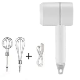 image-USB 2 In 1 Electric milk frother Garlic Chopper Masher Whisk Egg Beater 3-Speed Mixer Kitchen Handheld Automatic frother foamer