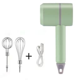 image-USB 2 In 1 Electric milk frother Garlic Chopper Masher Whisk Egg Beater 3-Speed Mixer Kitchen Handheld Automatic frother foamer