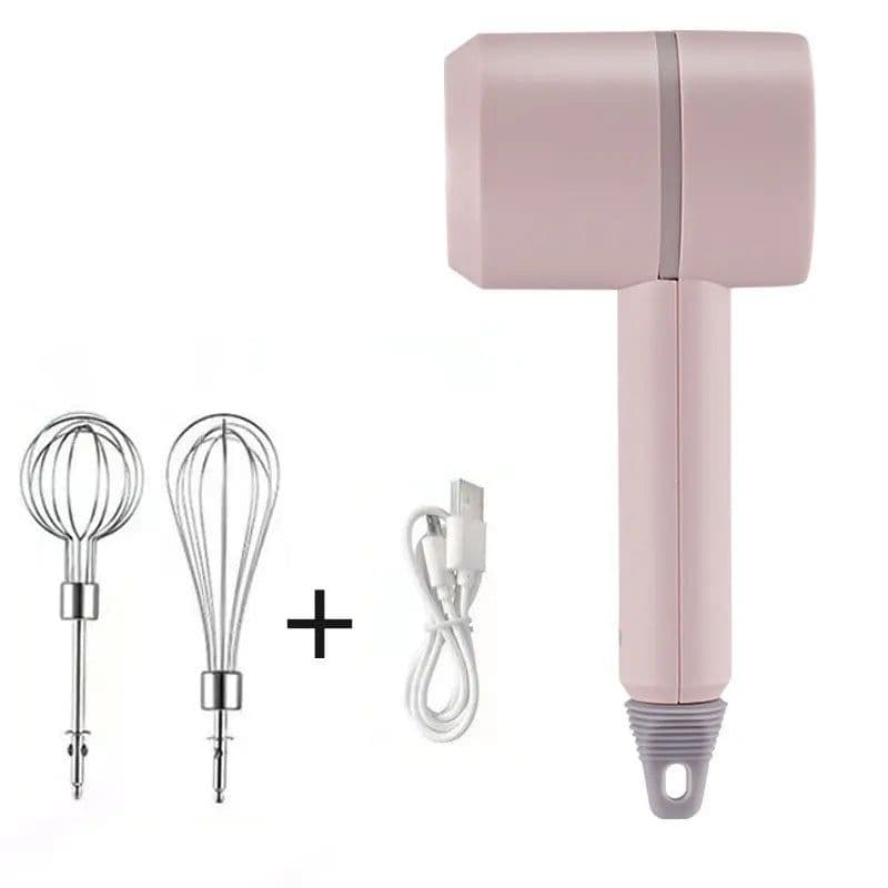 image-USB 2 In 1 Electric milk frother Garlic Chopper Masher Whisk Egg Beater 3-Speed Mixer Kitchen Handheld Automatic frother foamer