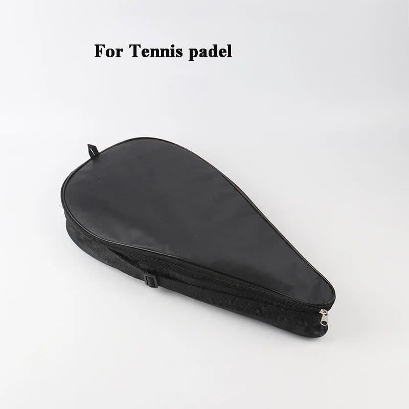 image-Oxford Black Padel Paddle Bag Cover For Various Tennis Racket Soft Face Carbon Fiber EVA Racquet Unisex Tennis Shoulder Bags