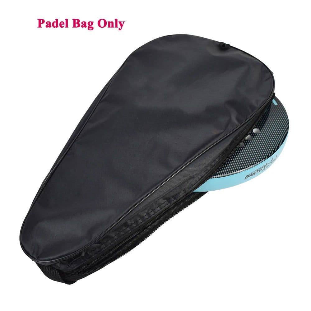 image-Oxford Black Padel Paddle Bag Cover For Various Tennis Racket Soft Face Carbon Fiber EVA Racquet Unisex Tennis Shoulder Bags