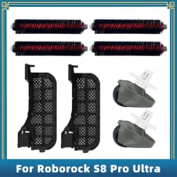 image-Compatible For Roborock S8 Pro Ultra Parts Accessories Cleaning Tank Filter High Speed Cleaning Rolling Brush Front Wheel Caster