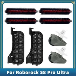 image-Compatible For Roborock S8 Pro Ultra Parts Accessories Cleaning Tank Filter High Speed Cleaning Rolling Brush Front Wheel Caster