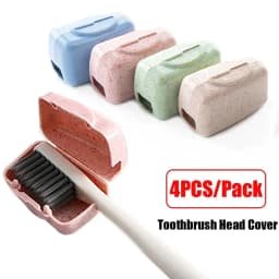 image-4Pcs/set Mini Toothbrush Head Cover Portable Tooth Brush Holder Cap For Outdoor Travel Household Bathroom Organizer Accessories