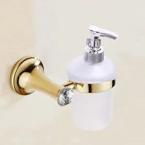 image-Stainless Steel Gold Plated Bathroom Hardware Set Towel Rack Toilet Paper Holder Towel Bar Hook Bathroom Accessories Set