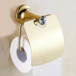 image-Stainless Steel Gold Plated Bathroom Hardware Set Towel Rack Toilet Paper Holder Towel Bar Hook Bathroom Accessories Set