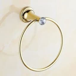image-Stainless Steel Gold Plated Bathroom Hardware Set Towel Rack Toilet Paper Holder Towel Bar Hook Bathroom Accessories Set