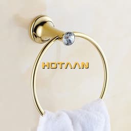 image-Stainless Steel Gold Plated Bathroom Hardware Set Towel Rack Toilet Paper Holder Towel Bar Hook Bathroom Accessories Set