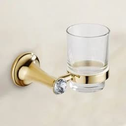 image-Stainless Steel Gold Plated Bathroom Hardware Set Towel Rack Toilet Paper Holder Towel Bar Hook Bathroom Accessories Set