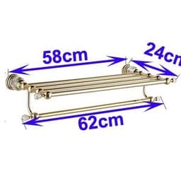 image-Luxury Crystal Gold Color Bathroom Accessories Set Gold Polished Brass Bath Hardware Set Wall Mounted Bathroom Products banheiro