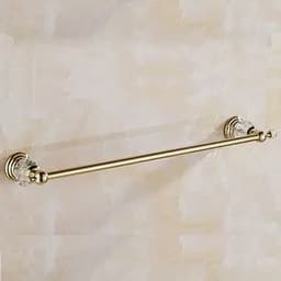 image-Luxury Crystal Gold Color Bathroom Accessories Set Gold Polished Brass Bath Hardware Set Wall Mounted Bathroom Products banheiro