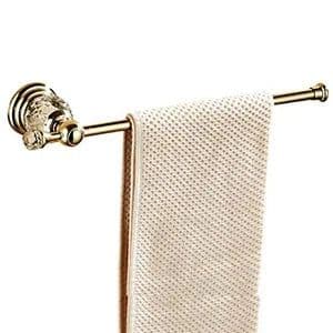 image-Luxury Crystal Gold Color Bathroom Accessories Set Gold Polished Brass Bath Hardware Set Wall Mounted Bathroom Products banheiro