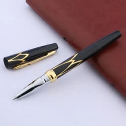 image-1pc new golden red black Fine Nib Fountain Pen School Office Writing Supplies