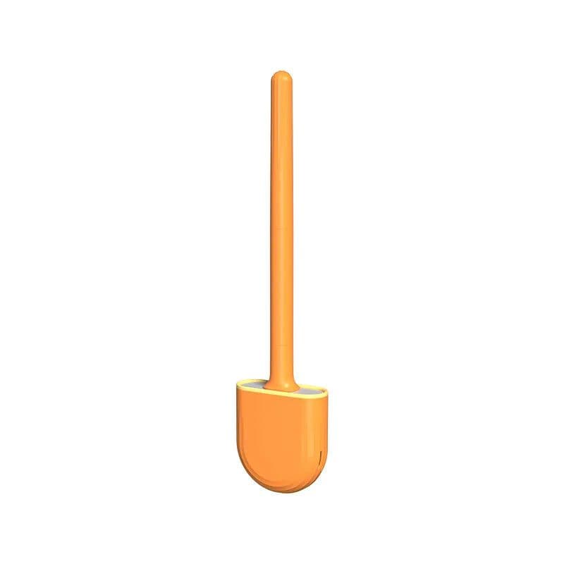 image-WIKHOSTAR Breathable Toilet Brush Holder with Silicone Bristles Non-Slip Water Leak Proof Long Handle Wc Toilet Cleaning Brush
