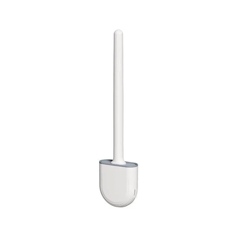 image-WIKHOSTAR Breathable Toilet Brush Holder with Silicone Bristles Non-Slip Water Leak Proof Long Handle Wc Toilet Cleaning Brush