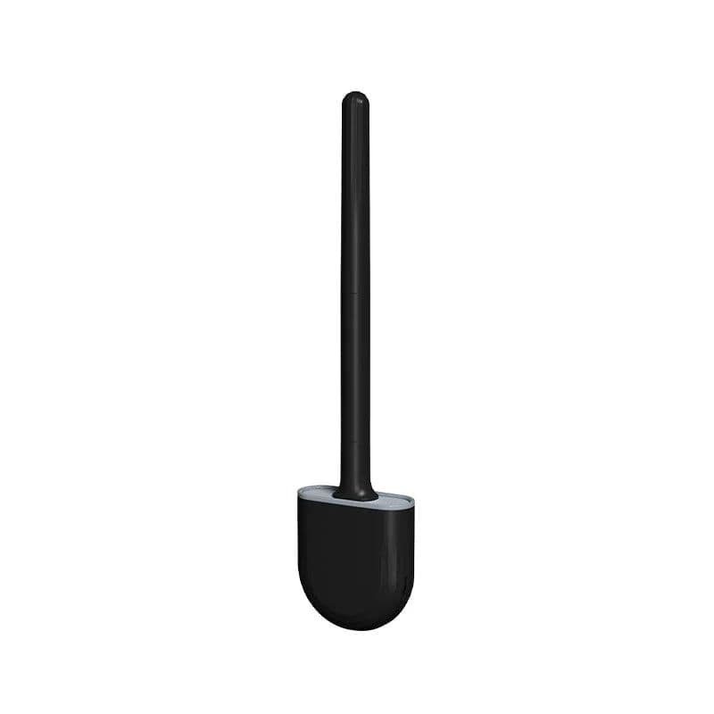 image-WIKHOSTAR Breathable Toilet Brush Holder with Silicone Bristles Non-Slip Water Leak Proof Long Handle Wc Toilet Cleaning Brush
