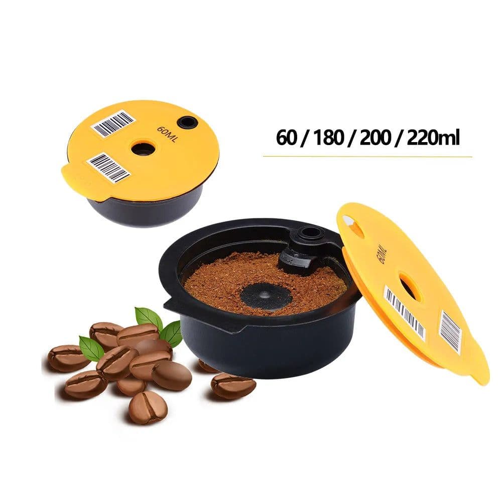 image-Reusable Coffee Capsule Pods for BOSCH-s Machine Tassimo Espresso Refillable Coffee Filters Pod Silicone Lid 60/180200/220ML