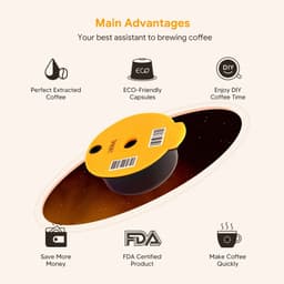 image-Reusable Coffee Capsule Pods for BOSCH-s Machine Tassimo Espresso Refillable Coffee Filters Pod Silicone Lid 60/180200/220ML