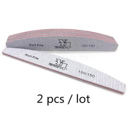 image-2/5pcs/lot Moon Nail File Mix Color Limas 80/100/150/180/240 Grit Sandpaper Disposable Cuticle Remover Buffers Manicure Tool Set